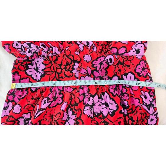 Boohoo Women's Floral Wide Leg Jumpsuit with Puff Sleeves Size 4 - Picture 6 of 10